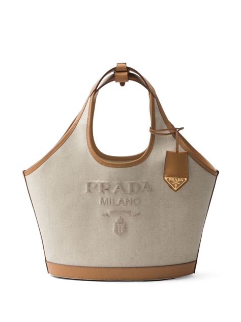 prada fabric printed tote|Prada medium tote.